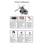FLISHRC FL500 UH-1N Huey Marines 500 Sized Scale RC Helicopter Model 4-Mode Positioning GPS RTF - stirlingkit