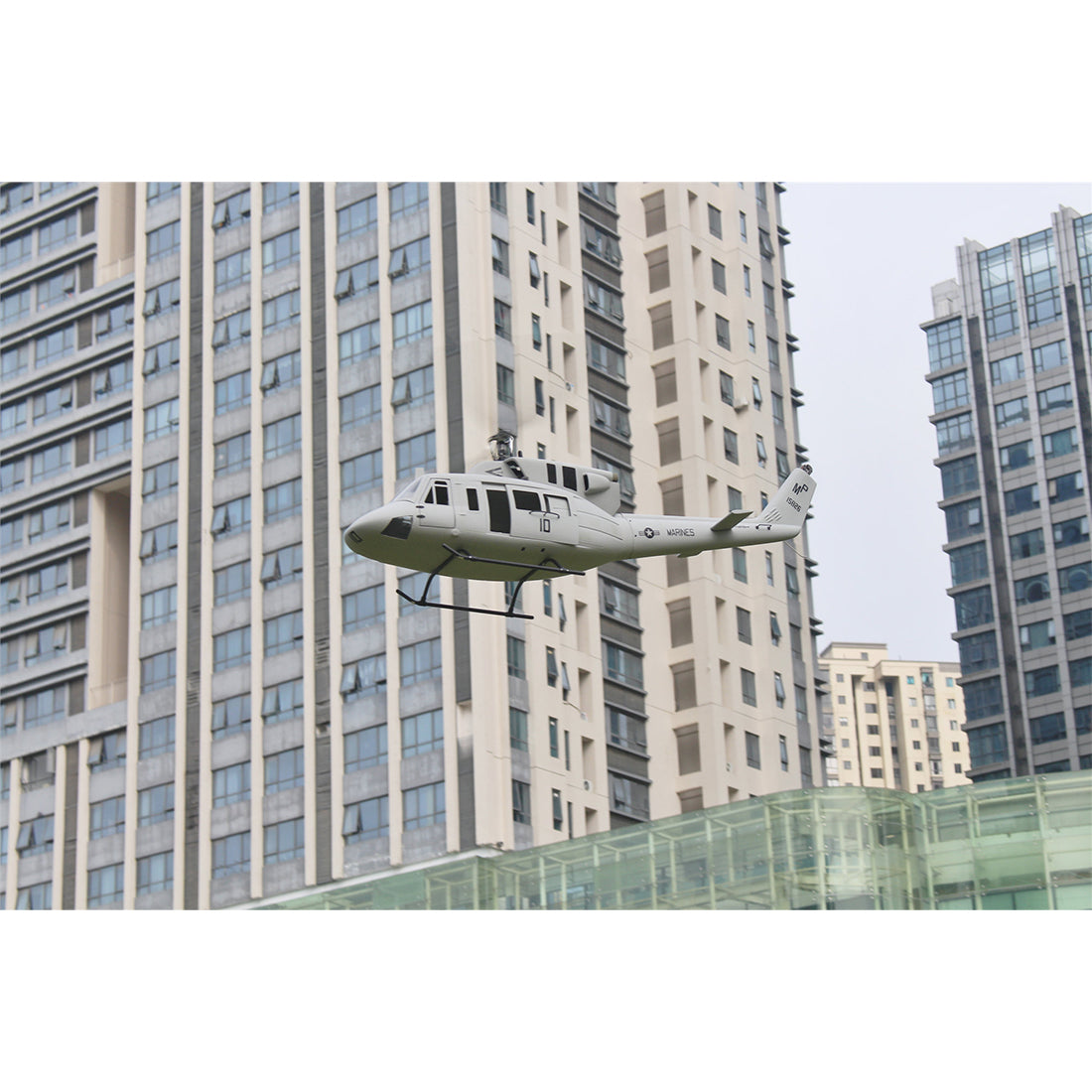 FLISHRC FL500 UH-1N Huey Marines 500 Sized Scale RC Helicopter Model 4-Mode Positioning GPS RTF - stirlingkit
