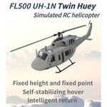 FLISHRC FL500 UH-1N Huey Marines 500 Sized Scale RC Helicopter Model 4-Mode Positioning GPS RTF - stirlingkit