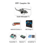 FLISHRC FL500 UH-1N Huey Marines 500 Sized Scale RC Helicopter Model 4-Mode Positioning GPS RTF - stirlingkit