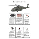 FLISHRC FL500 UH-60 Black Hawk 500-Class Large Scale GPS RC Helicopter Model 2.4G 6CH RTF - stirlingkit