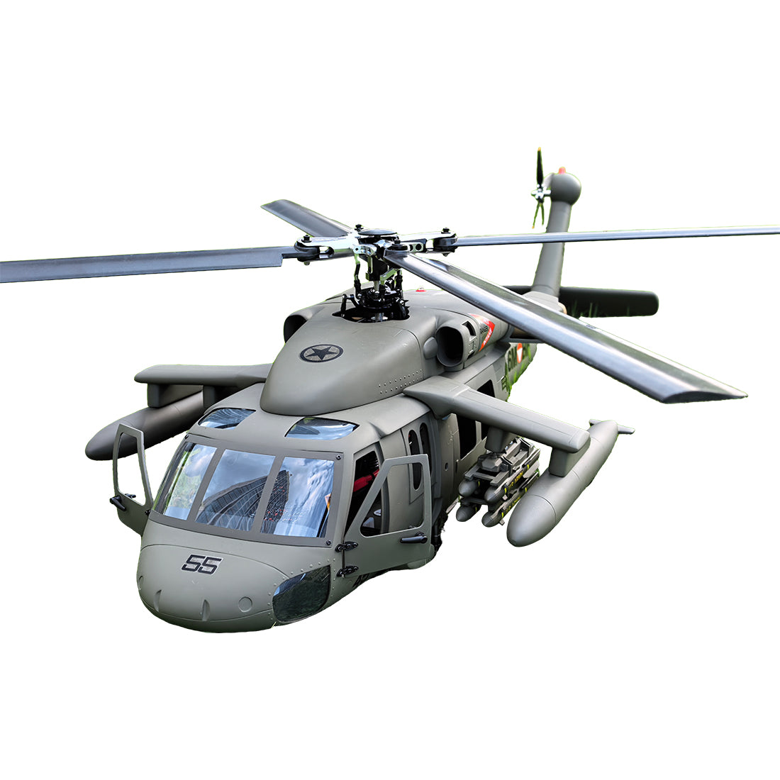 FLISHRC FL500 UH-60 Black Hawk 500-Class Large Scale GPS RC Helicopter Model 2.4G 6CH RTF - stirlingkit