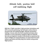 FLISHRC FL500 UH-60 Black Hawk 500-Class Large Scale GPS RC Helicopter Model 2.4G 6CH RTF - stirlingkit