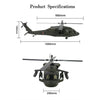 FLISHRC FL500 UH-60 Black Hawk 500-Class Large Scale GPS RC Helicopter Model 2.4G 6CH RTF - stirlingkit