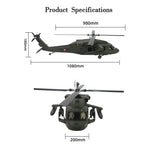 FLISHRC FL500 UH-60 Black Hawk 500-Class Large Scale GPS RC Helicopter Model 2.4G 6CH RTF - stirlingkit