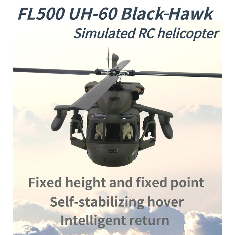 FLISHRC FL500 UH-60 Black Hawk 500-Class Large Scale GPS RC Helicopter Model 2.4G 6CH RTF - stirlingkit