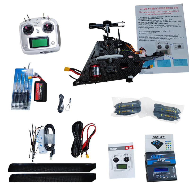 FLISHRC FL500 UH-60 Black Hawk 500-Class Large Scale GPS RC Helicopter Model 2.4G 6CH RTF - stirlingkit