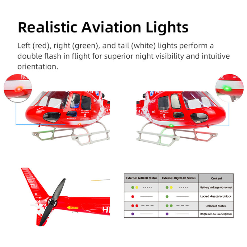 FLYWING AS-350 Écureuil 470-Class GPS Large Scale RC Helicopter Model with ACE Flight Controller RTF - stirlingkit