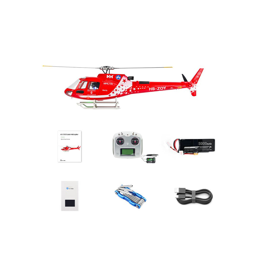 FLYWING AS-350 Écureuil 470-Class GPS Large Scale RC Helicopter Model with ACE Flight Controller RTF - stirlingkit