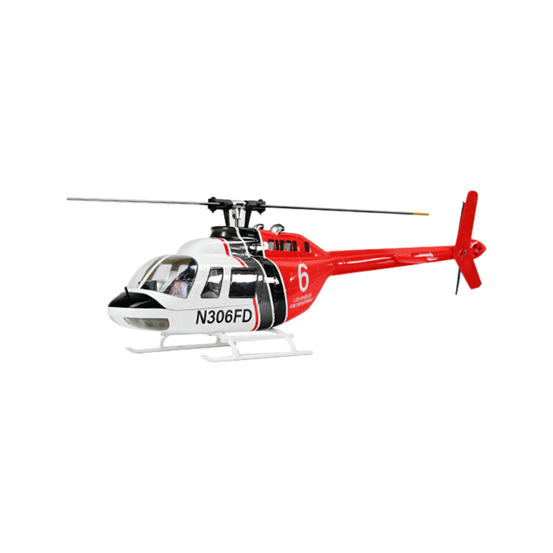 FLYWING Bell 206 RC Helicopter Model 470-Class 2.4G RC 6CH Rescue Airplane - stirlingkit