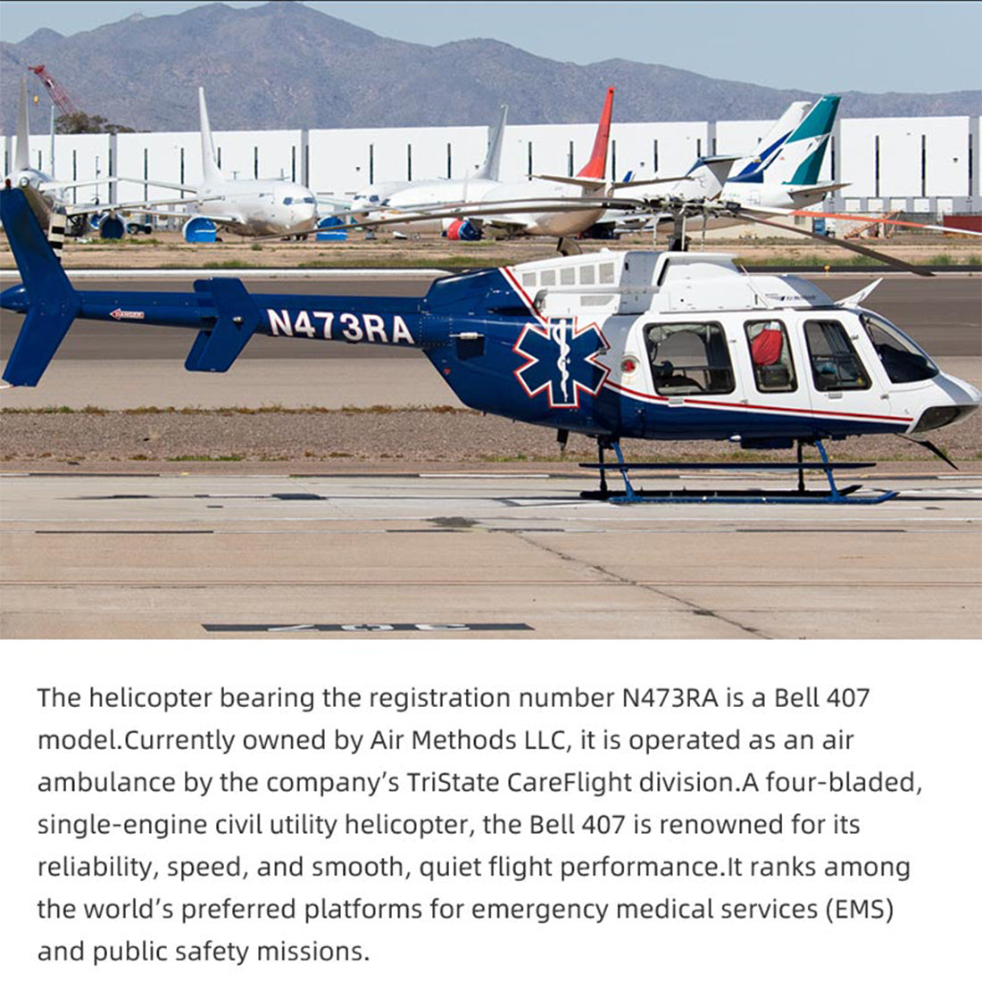 FLYWING BELL-407 470 Class RTF GPS Large RC Helicopter Model with ACE Flight Controller - stirlingkit