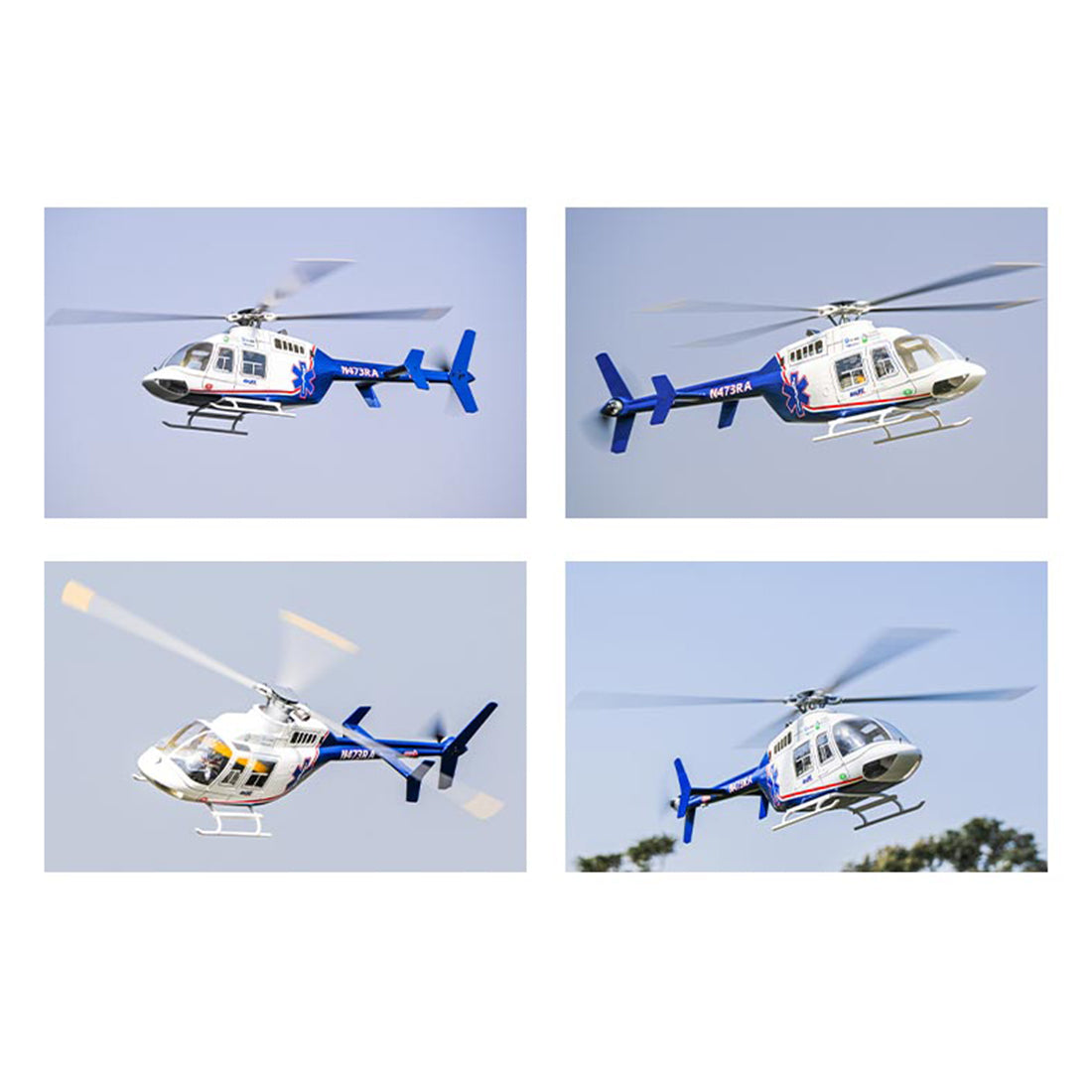 FLYWING BELL-407 470 Class RTF GPS Large RC Helicopter Model with ACE Flight Controller - stirlingkit