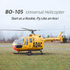 FLYWING BO105 470 Size Scale GPS Heli Drone 2.4G 6CH Big Military RC Helicopter With H1 Flight Controller - stirlingkit