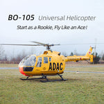 FLYWING BO105 470 Size Scale GPS Heli Drone 2.4G 6CH Big Military RC Helicopter With H1 Flight Controller - stirlingkit