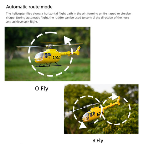 FLYWING BO105 470 Size Scale GPS Heli Drone 2.4G 6CH Big Military RC Helicopter With H1 Flight Controller - stirlingkit