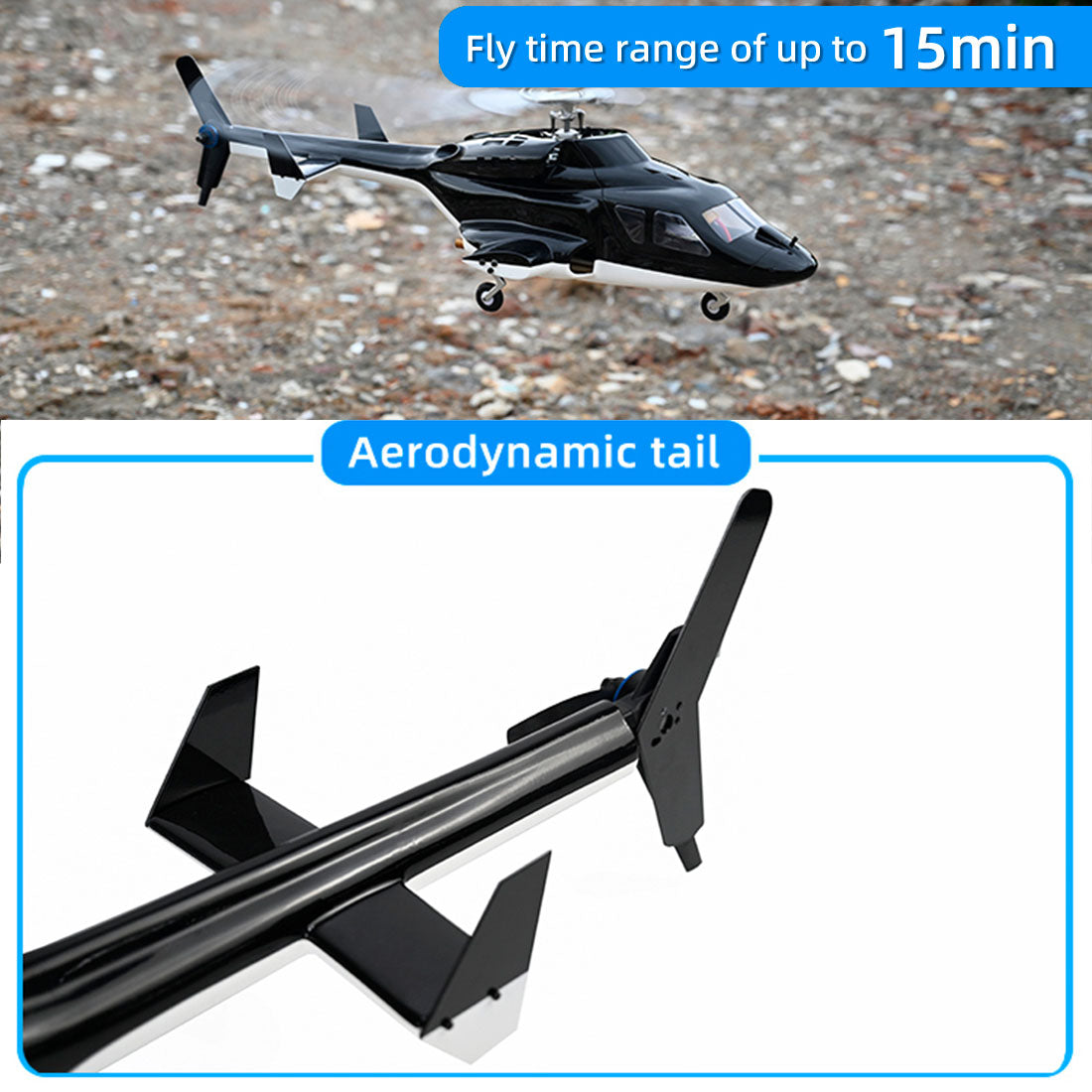 FLYWING FW450L Big Airwolf GPSRC Helicopter 2.4G RC 6CH  450-Class Electric Airplane Model - stirlingkit