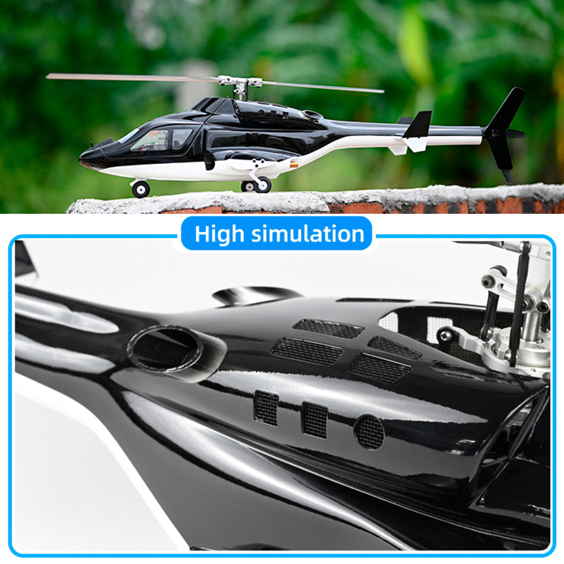 FLYWING FW450L Big Airwolf GPSRC Helicopter 2.4G RC 6CH  450-Class Electric Airplane Model - stirlingkit