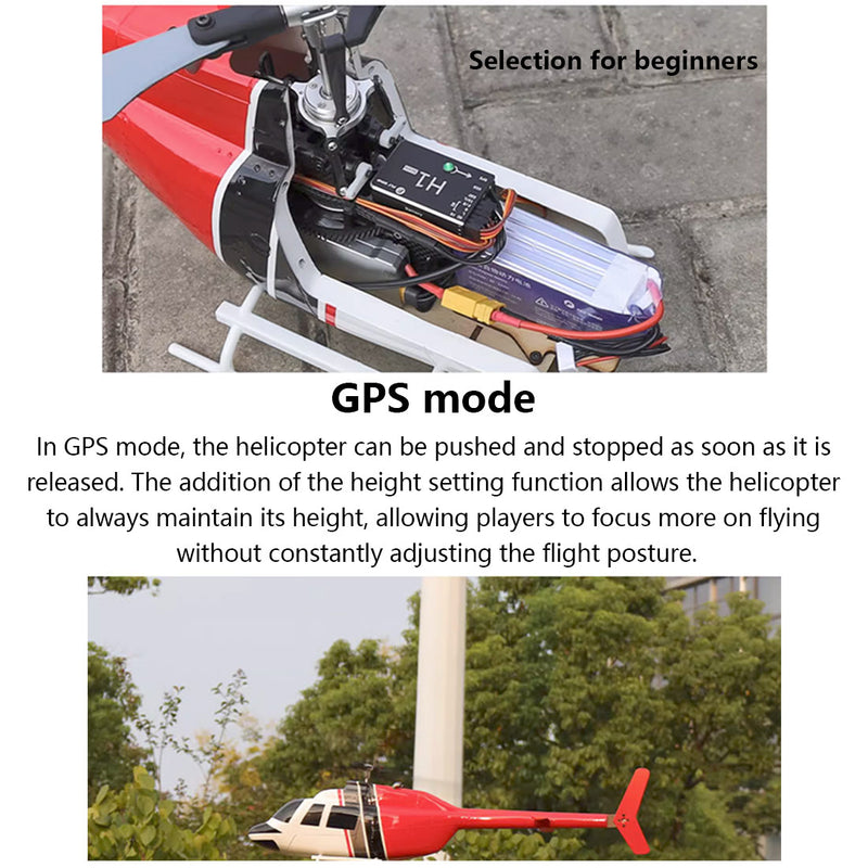 FLYWING Bell-206-V2 470-Class RC Helicopter Model 2.4G RC 6CH Electric Airplane - stirlingkit