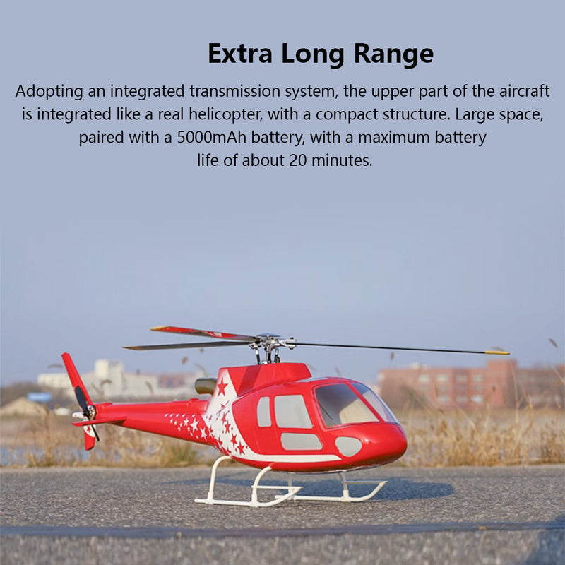 FLYWING Squirrel-AS350 470-Class RC Helicopter Model 2.4G RC 6CH Electric Airplane Model - stirlingkit
