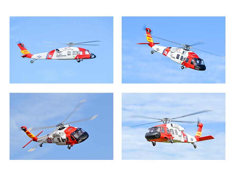FLYWING UH-60 RTF 2.4G 6CH 470-Class Large Scale GPS Military RC Helicopter Model with ACE Flight Controller - stirlingkit
