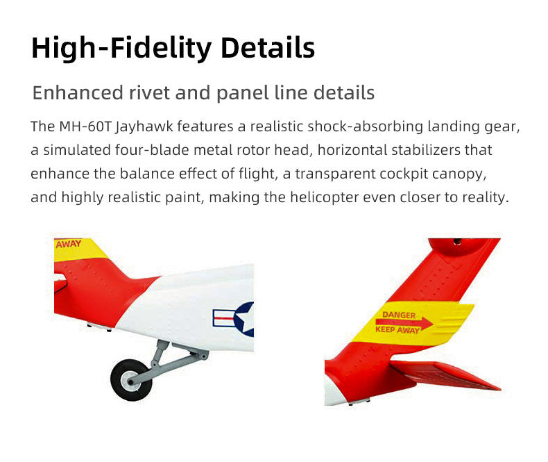 FLYWING UH-60 RTF 2.4G 6CH 470-Class Large Scale GPS Military RC Helicopter Model with ACE Flight Controller - stirlingkit