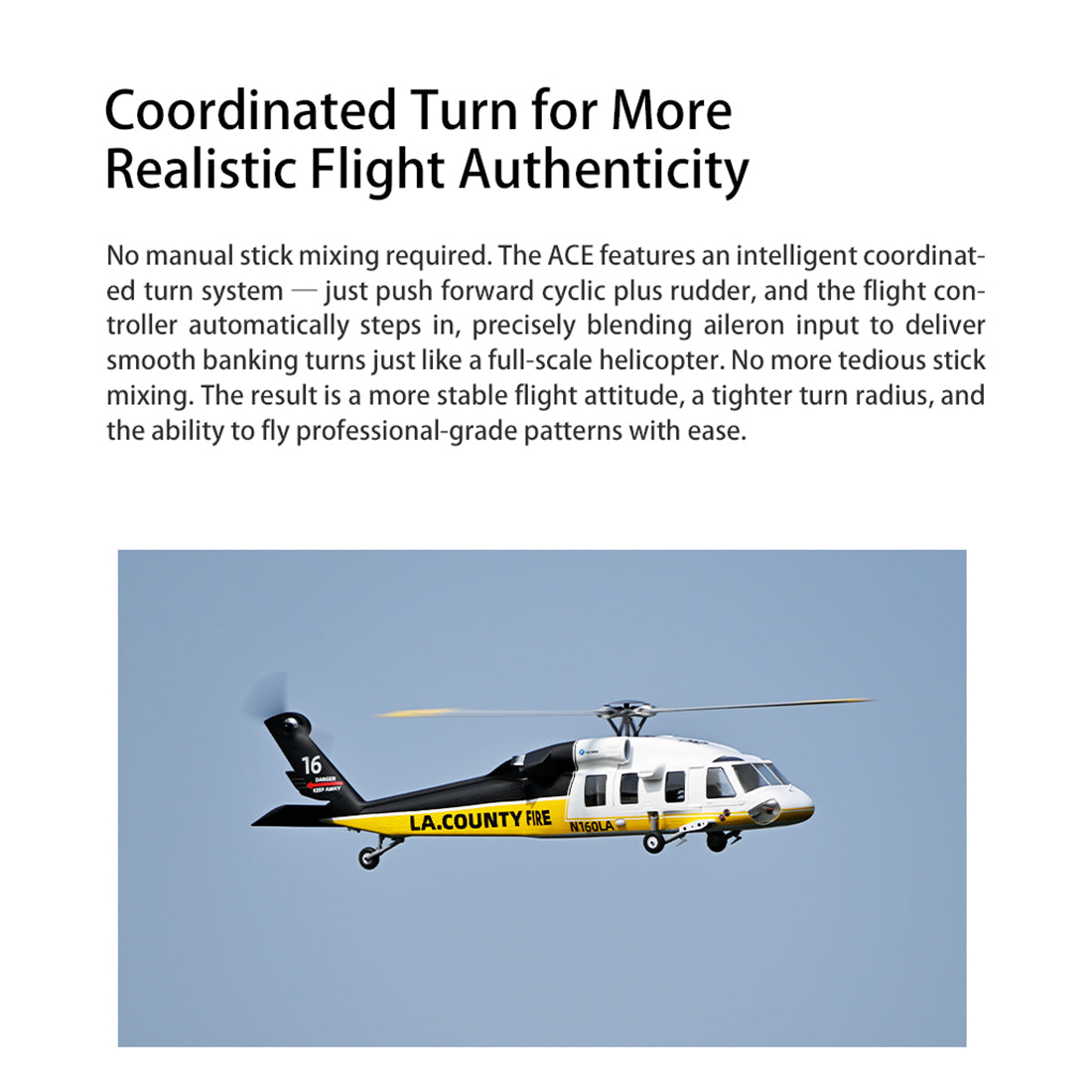 FLYWING UH-60L Black Hawk 2.4G 6CH 470-Class Large Scale RC GPS Helicopter Model with ACE Flight Controller