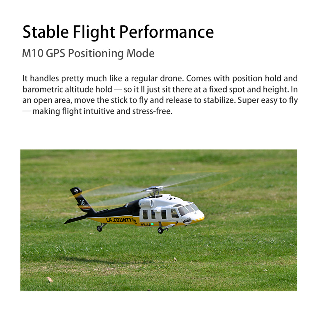FLYWING UH-60L Black Hawk 2.4G 6CH 470-Class Large Scale RC GPS Helicopter Model with ACE Flight Controller