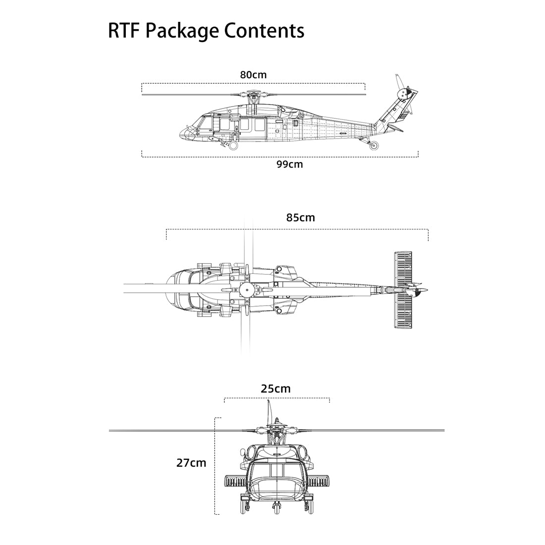FLYWING UH-60L Black Hawk 2.4G 6CH 470-Class Large Scale RC GPS Helicopter Model with ACE Flight Controller