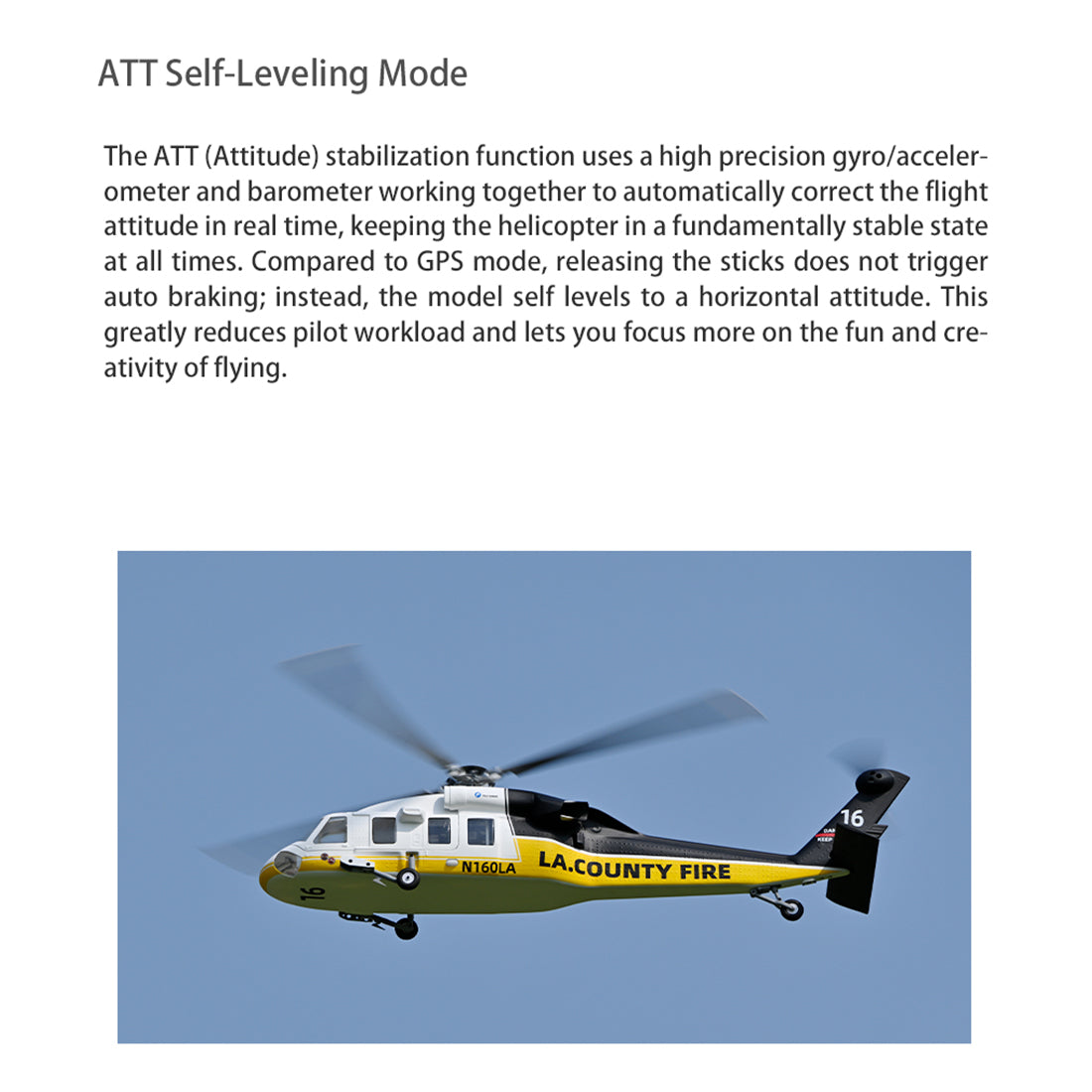 FLYWING UH-60L Black Hawk 2.4G 6CH 470-Class Large Scale RC GPS Helicopter Model with ACE Flight Controller