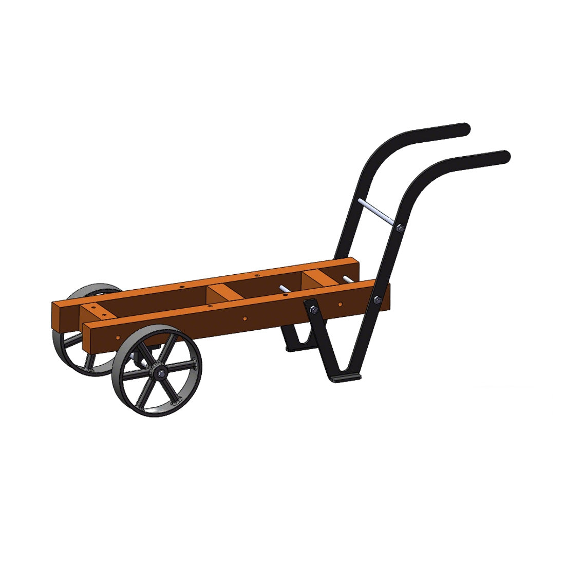 Two Wheel Trolley for RETROL & OKMO L-D Miniature Single-Cylinder 4-Stroke Stationary Engine Model - stirlingkit