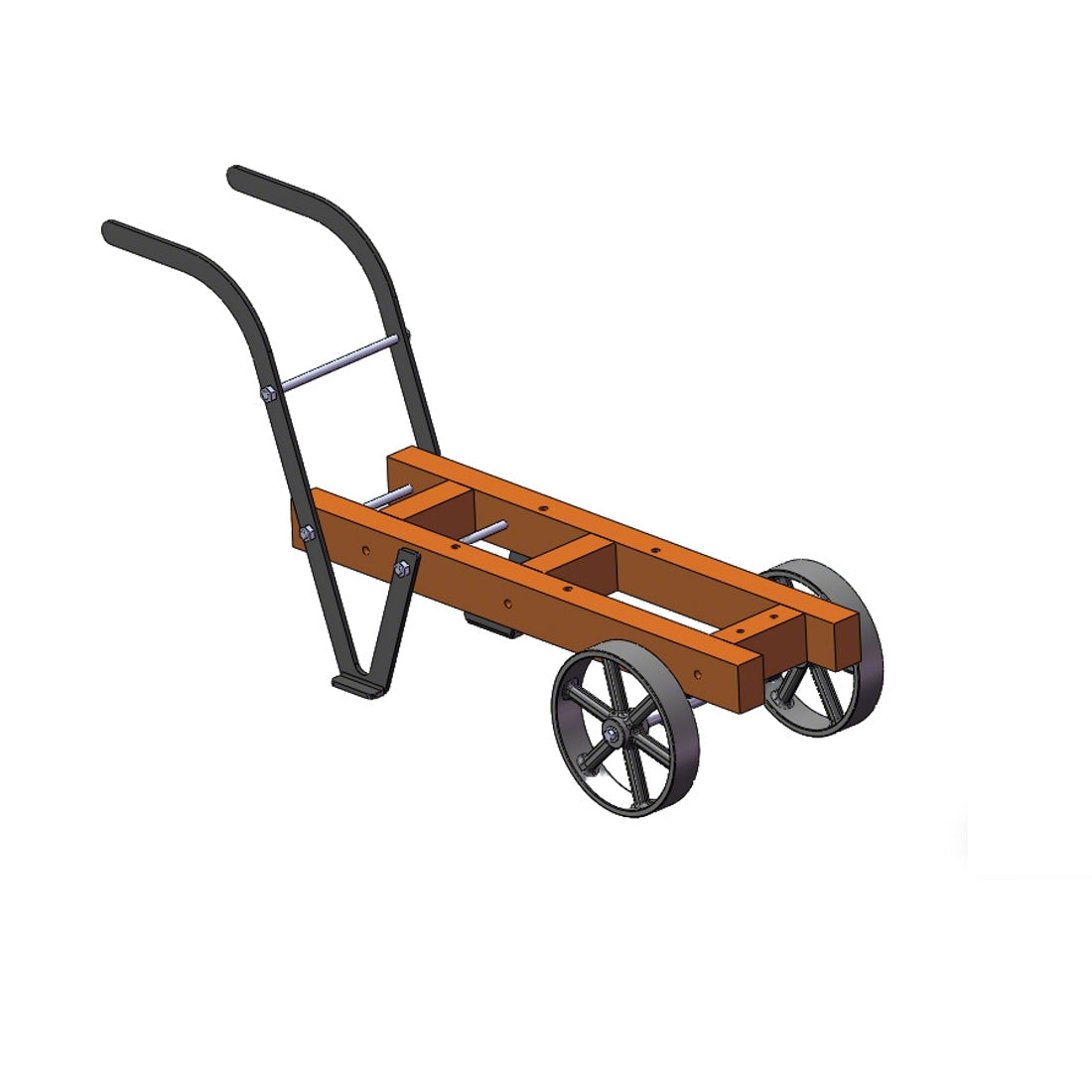 Two Wheel Trolley for RETROL & OKMO L-D Miniature Single-Cylinder 4-Stroke Stationary Engine Model - stirlingkit