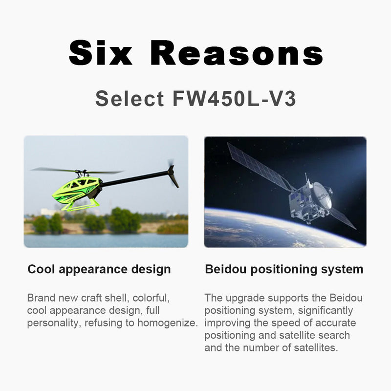 FW450L V3 2.4G 6CH RC Dual Brushless Direct Drive Helicopter Model Aircraft Toy-RTF - stirlingkit