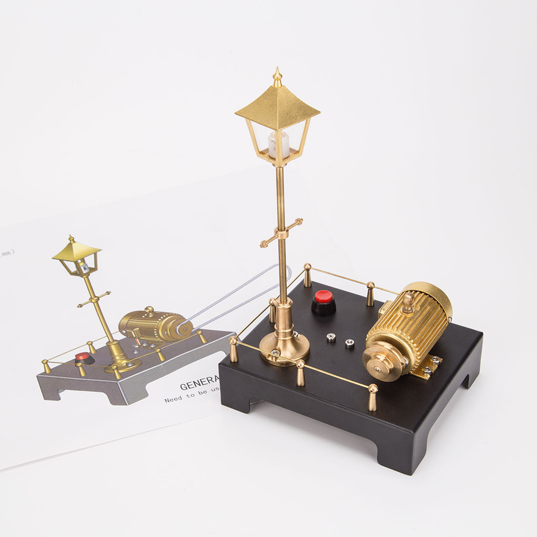 Generator & Streetlight Model Kits for RETROL Miniature Steam Engine - stirlingkit