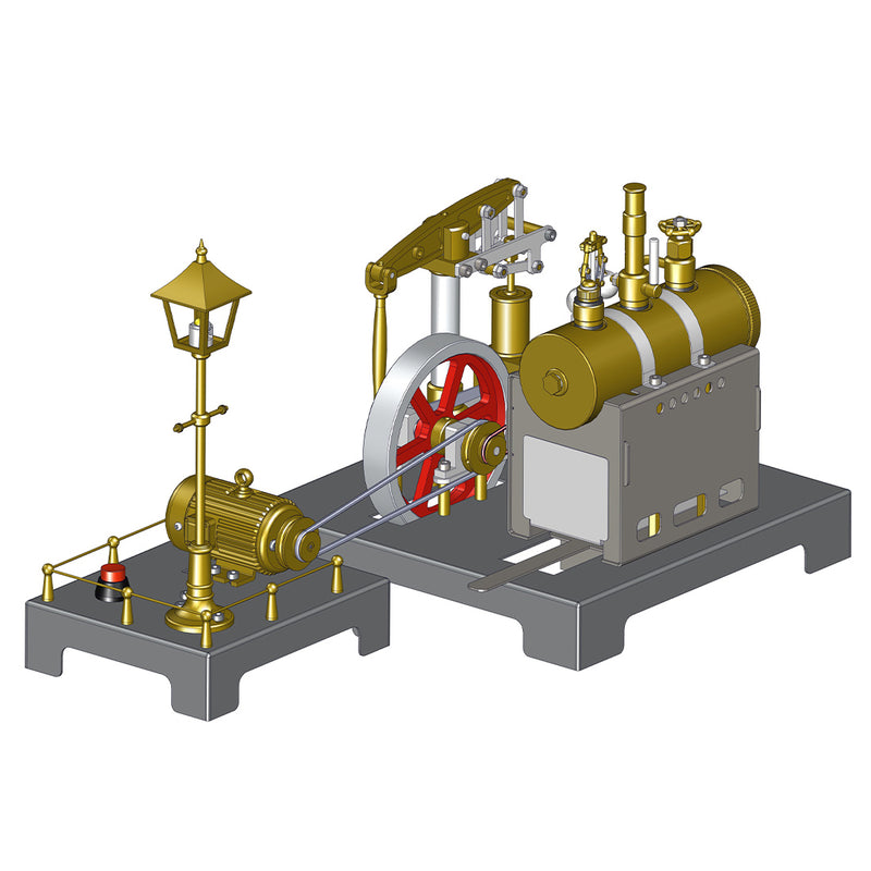 Generator & Streetlight Model Kits for RETROL Miniature Steam Engine - stirlingkit