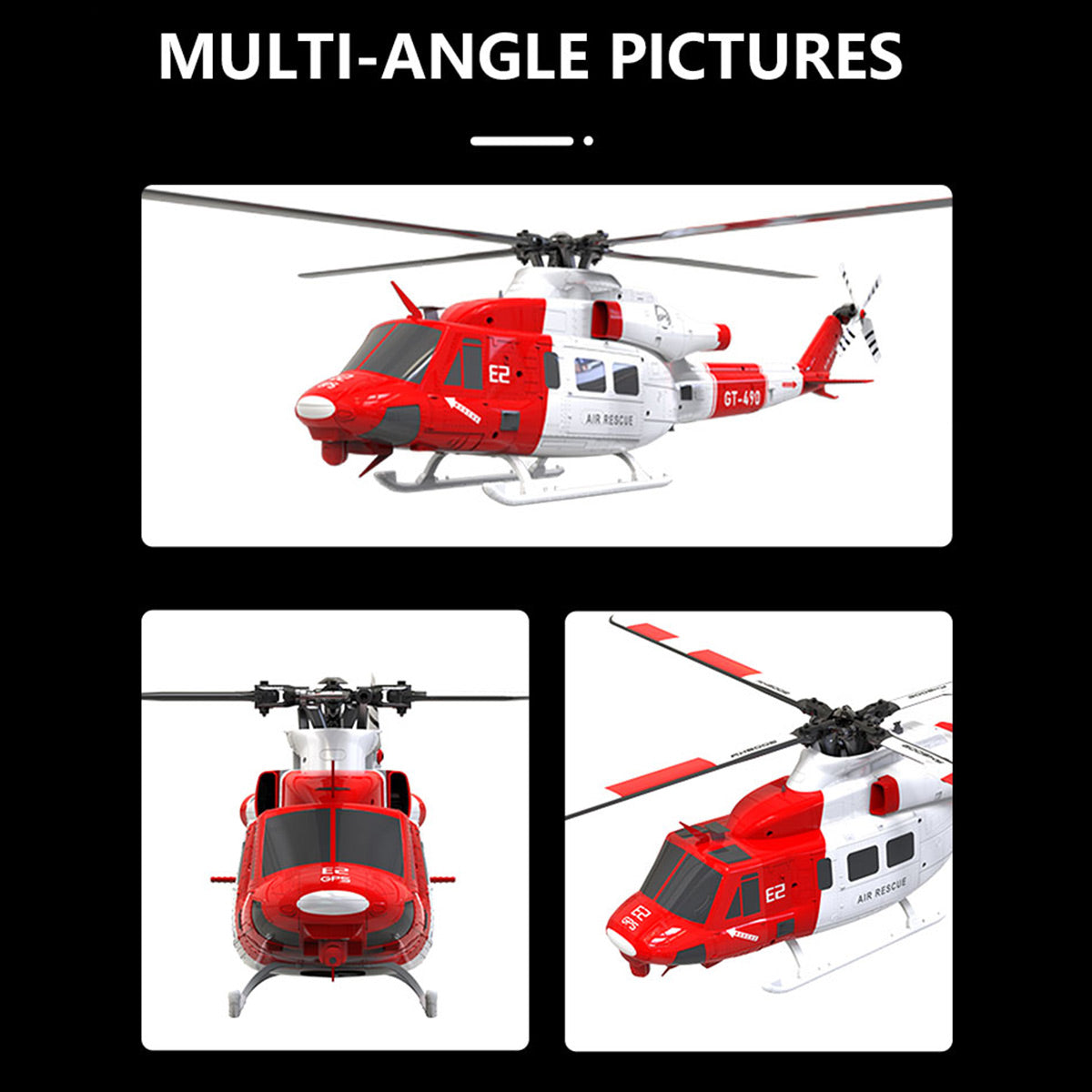 GOOSKY E2 GPS 1:35 UH-1Y VENOM RC Helicopter Air Rescue Aircraft Model RTF New - stirlingkit