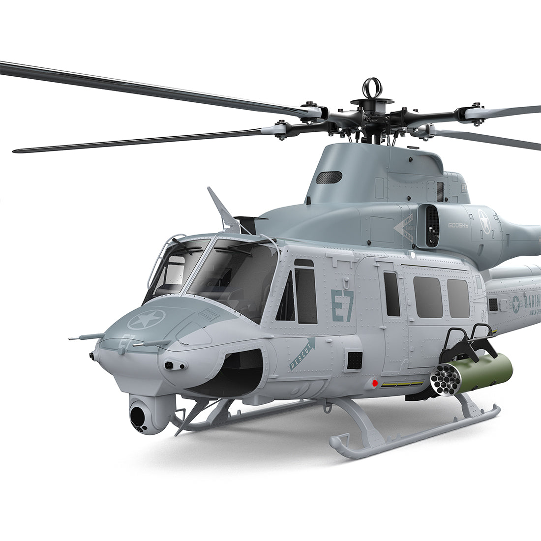 GOOSKY E7 UH-1Y Venom 700 Size Super Large Scale RC Helicopter 2.4G 6CH RC Heli Model - stirlingkit