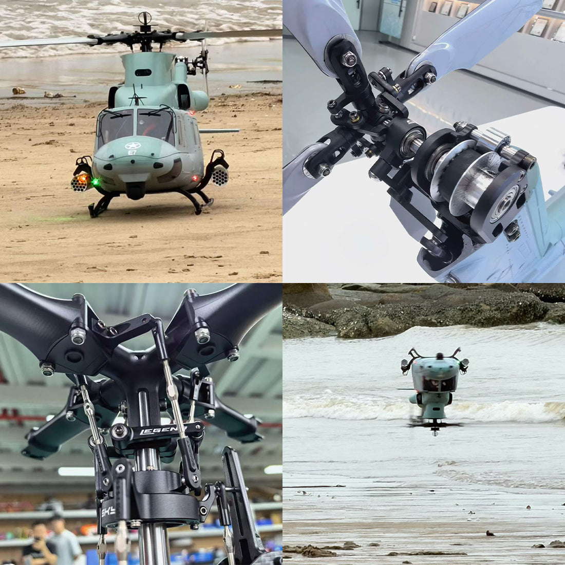 GOOSKY E7 UH-1Y Venom 700 Size Super Large Scale RC Helicopter 2.4G 6CH RC Heli Model - stirlingkit