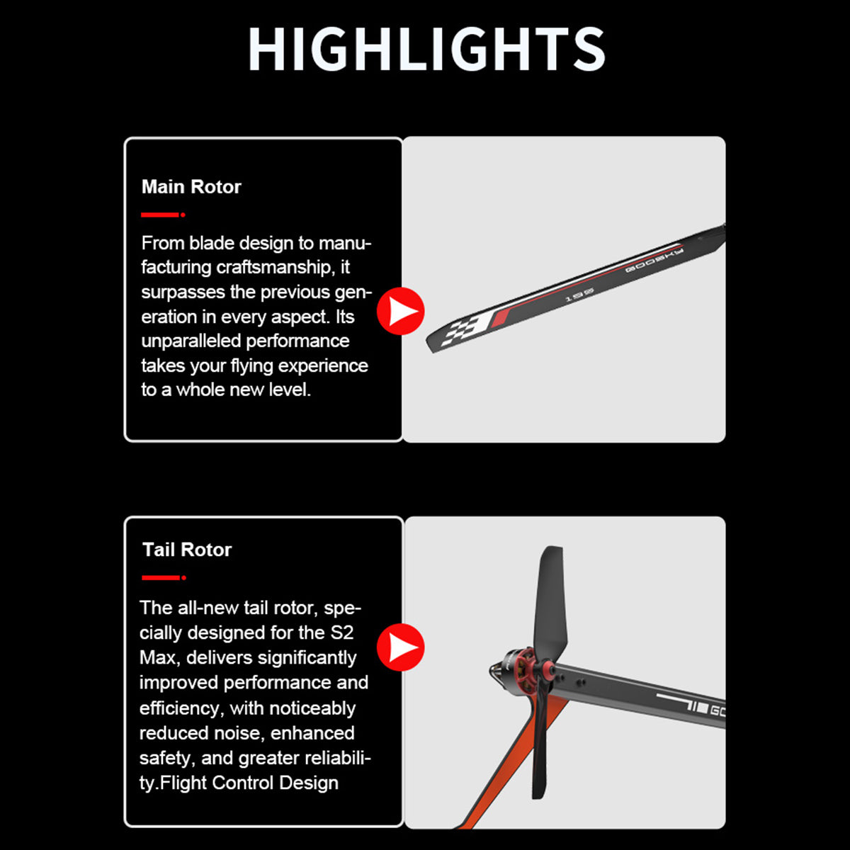 GOOSKY New Legend S2 MAX 2.4G 6CH 3D Stunt RC Helicopter Model RTF for Beginner - stirlingkit