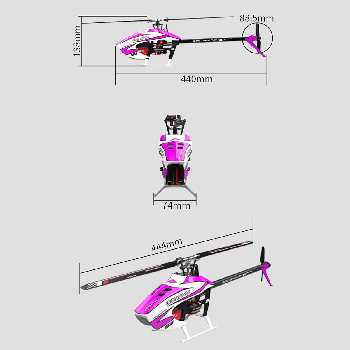 GOOSKY New Legend S2 MAX 2.4G 6CH 3D Stunt RC Helicopter Model RTF for Beginner - stirlingkit