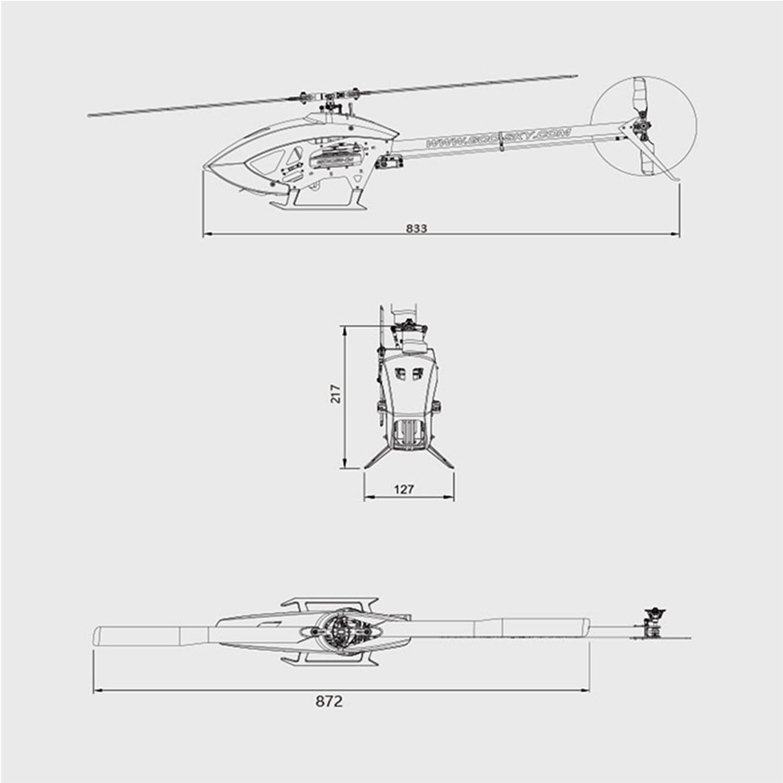 Goosky RS4 2.4G 3D Aerobatic Brushless Direct Drive Tail Variable-Pitch Stunt RC Helicopter Aircraft Model - stirlingkit