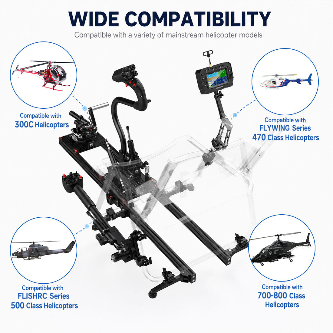 H17 CNC Metal Helicopter Flight Simulator Controller (17-Ch / EdgeTX) - stirlingkit