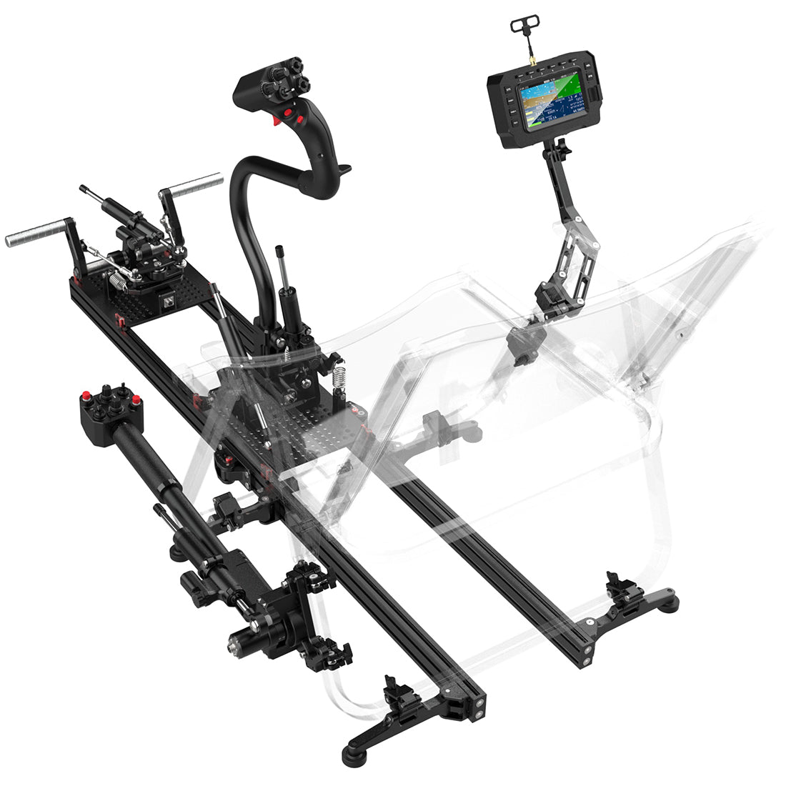 H17 CNC Metal Helicopter Flight Simulator Controller (17-Ch / EdgeTX) - stirlingkit