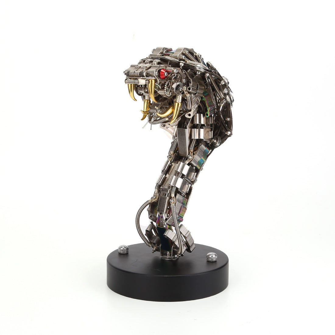 Half Cobra Snake Statue Serpent Metal Mode Kits with Lights 400+PCS for Halloween - stirlingkit