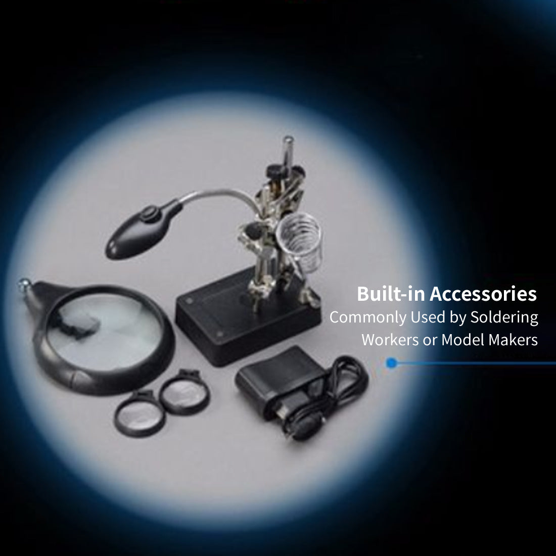 High-Precision Magnifier for Electronics & DIY Circuit Sculpture Projects - stirlingkit