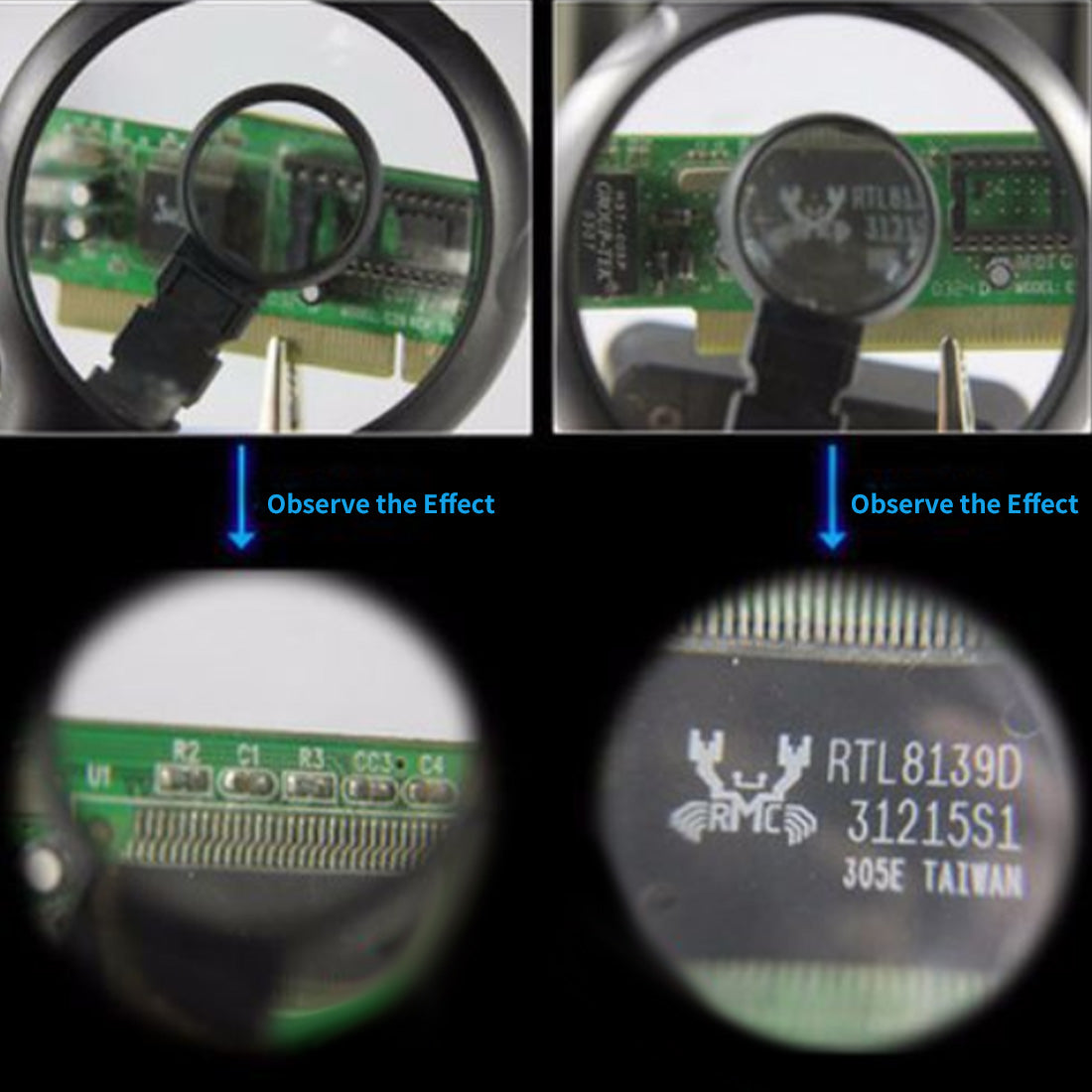 High-Precision Magnifier for Electronics & DIY Circuit Sculpture Projects - stirlingkit
