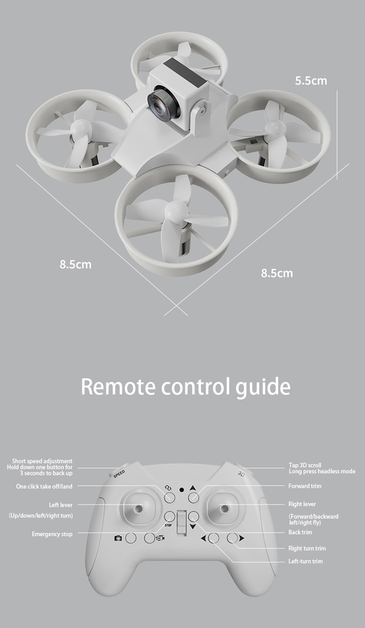 IDMDM104G Mini 2.4G RC Racing Drone with FPV Live Transmission - stirlingkit
