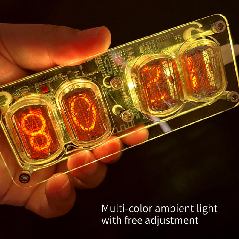 IN12 Nixie Tube Clock Soviet Cyberpunk Digital Display Watch - stirlingkit