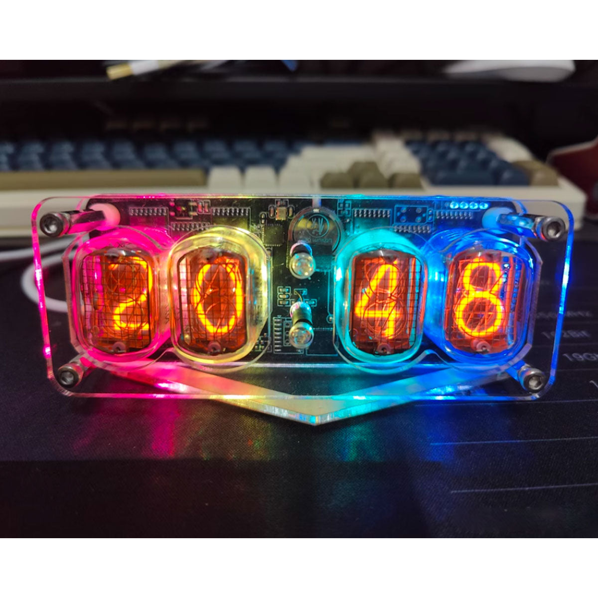 IN12 Nixie Tube Clock Soviet Cyberpunk Digital Display Watch - stirlingkit