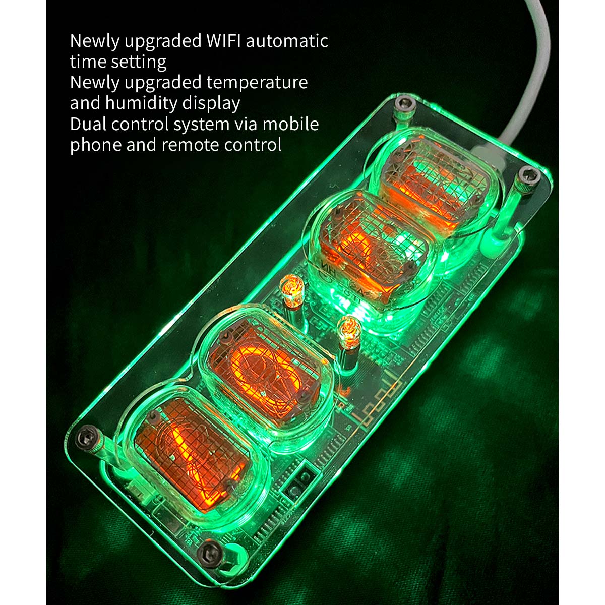 IN12 Nixie Tube Clock Soviet Cyberpunk Digital Display Watch - stirlingkit