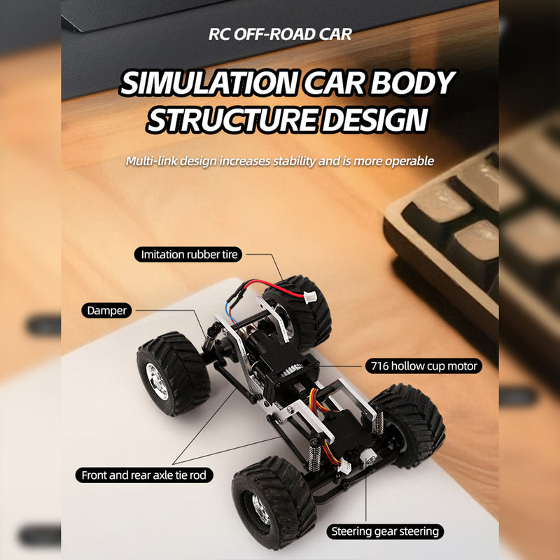 JIABAILE 3601 Mini 4WD RC Rock Crawler Full Proportional Realistic ...
